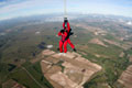 Still a long way down - but at least the parachute opened!